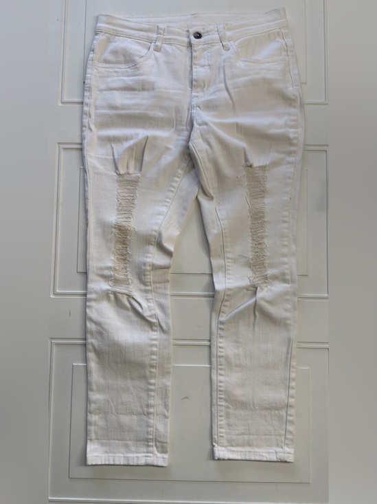 VENUS Denim - Venus Women’s Sz 8 White Distressed Pants Skinny Jeans Stretch Cotton